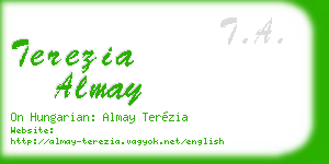 terezia almay business card